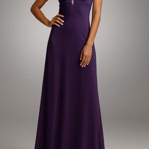 David’s Bridal Black Formal Gown | Size 8 | Prom, Evening, Wedding Guest